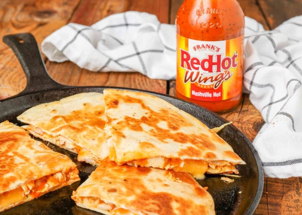Buffalo Chicken Quesadilla with Frank's Red Hot Sauce