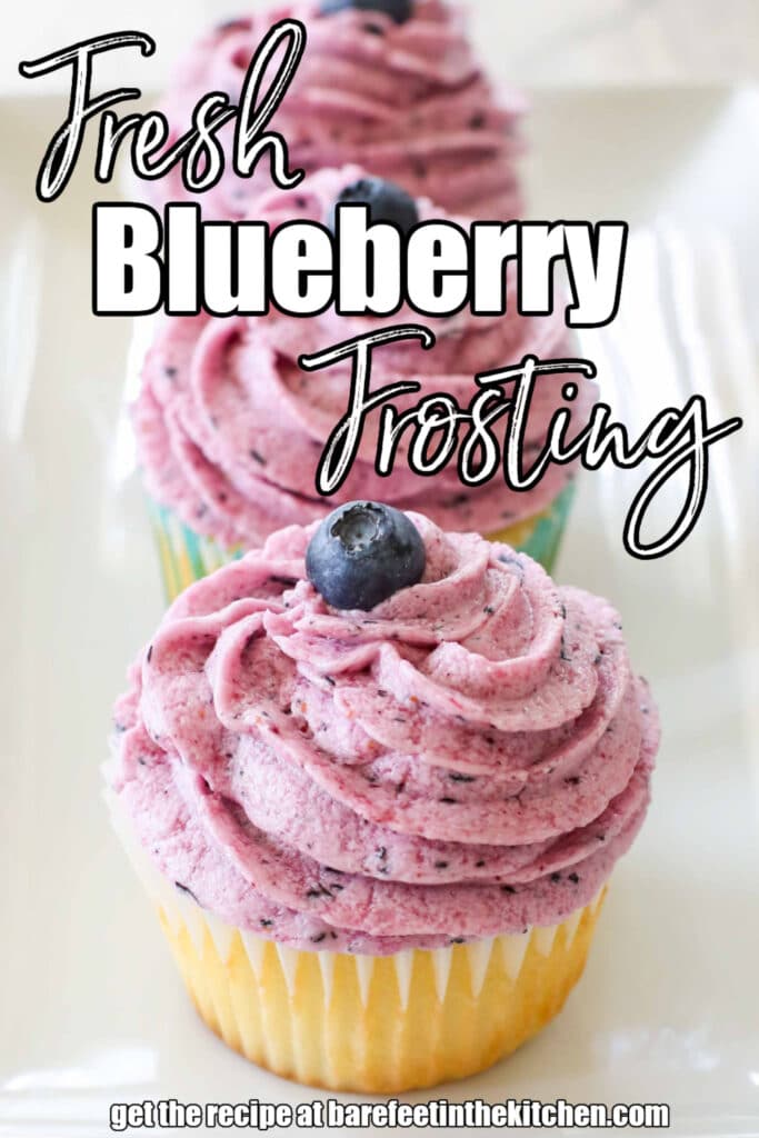 frosting with blueberries