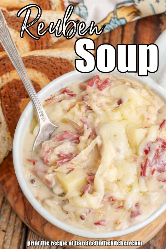 creamy soup with corned beef and sauerkraut 