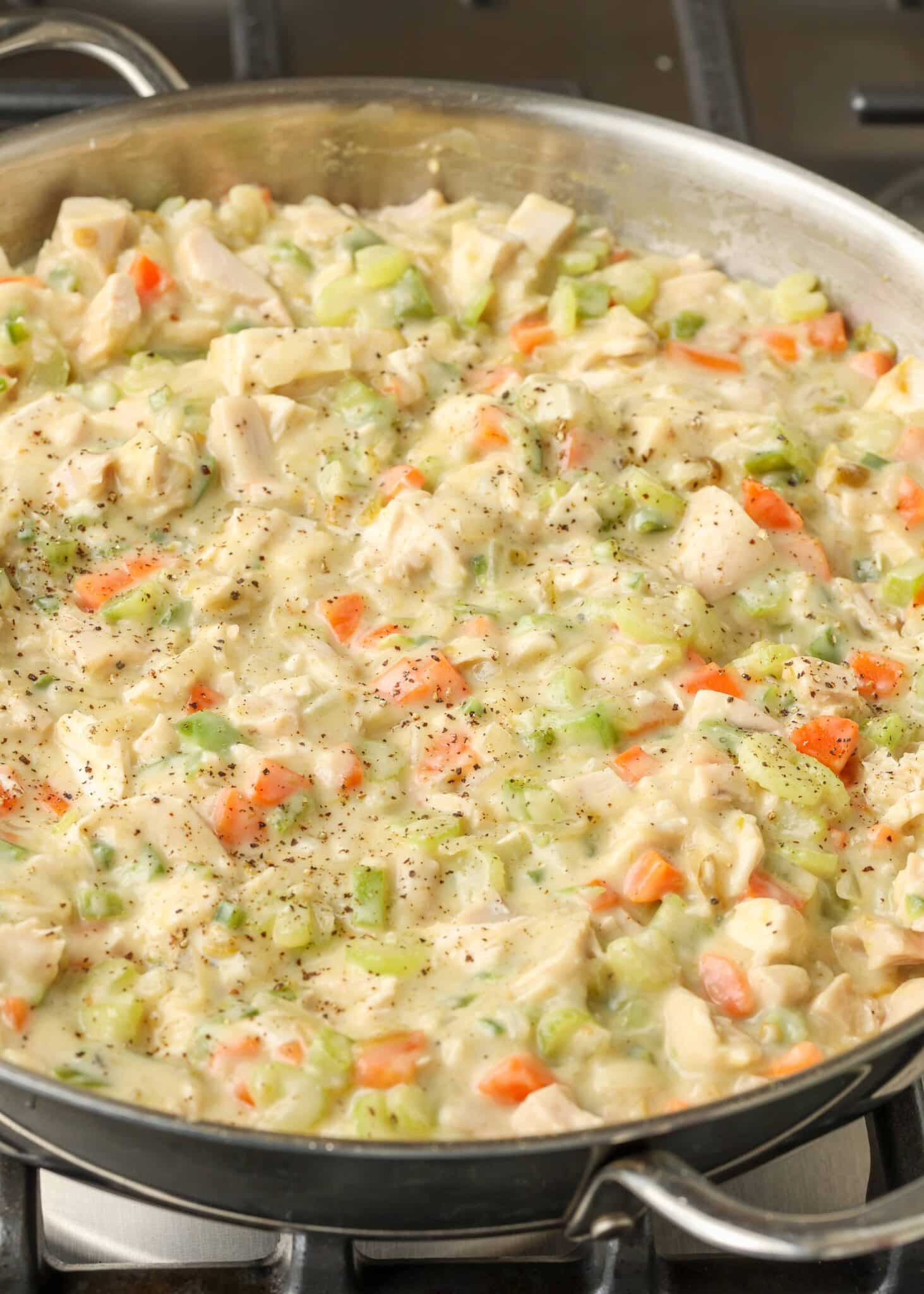 Spicy Chicken Pot Pie Casserole Barefeet in the Kitchen
