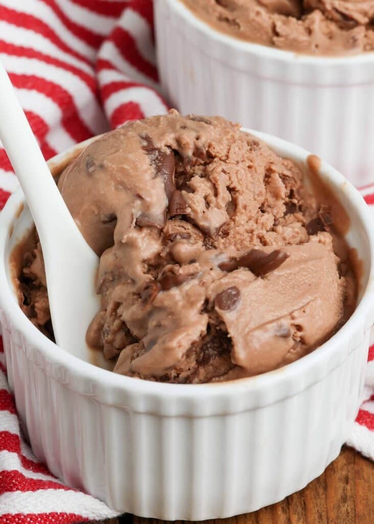 ice cream with Nutella chunks