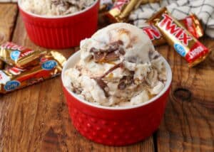 Twix Ice Cream - Barefeet in the Kitchen