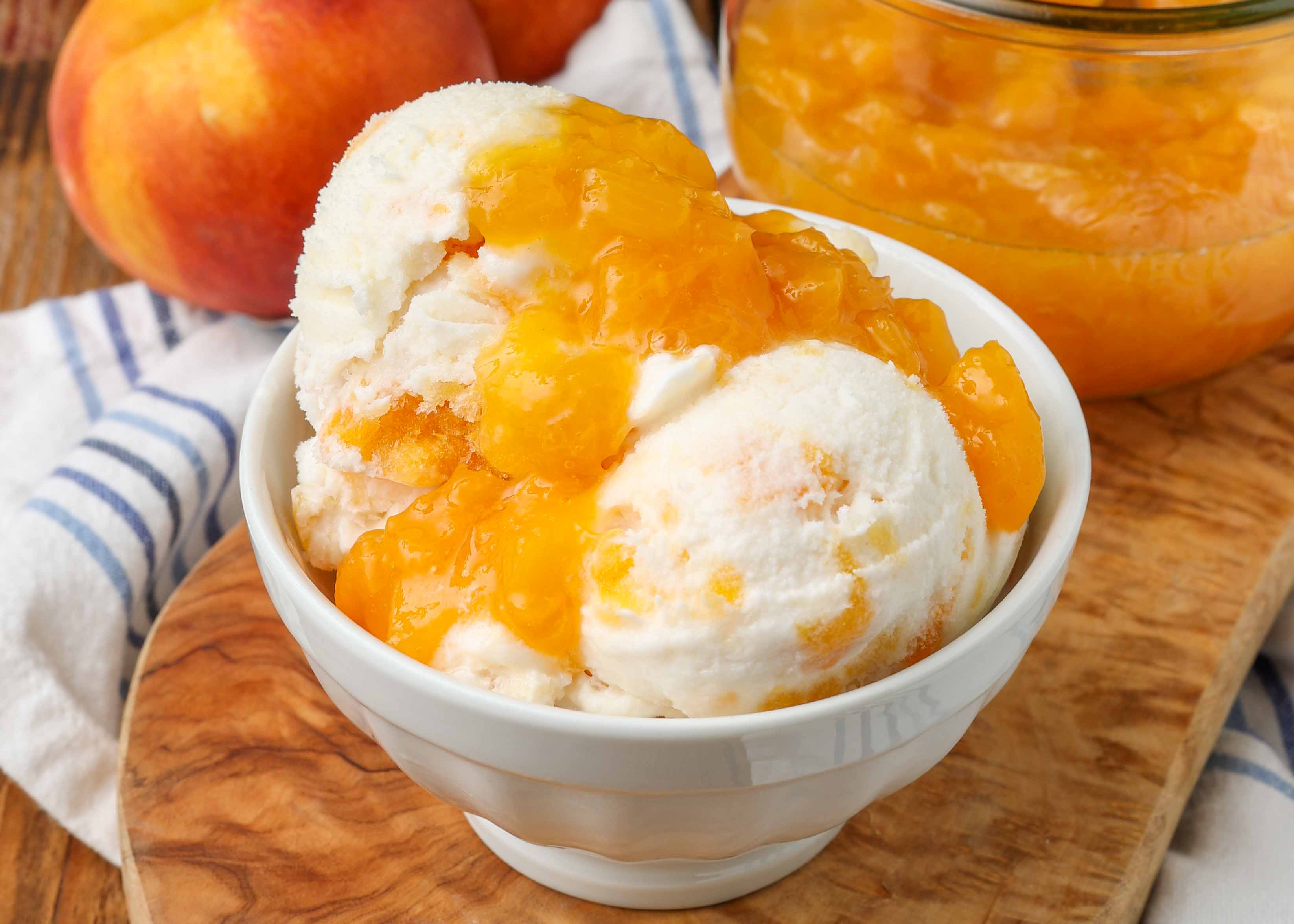 Peaches and Cream Ice Cream - Elke Living