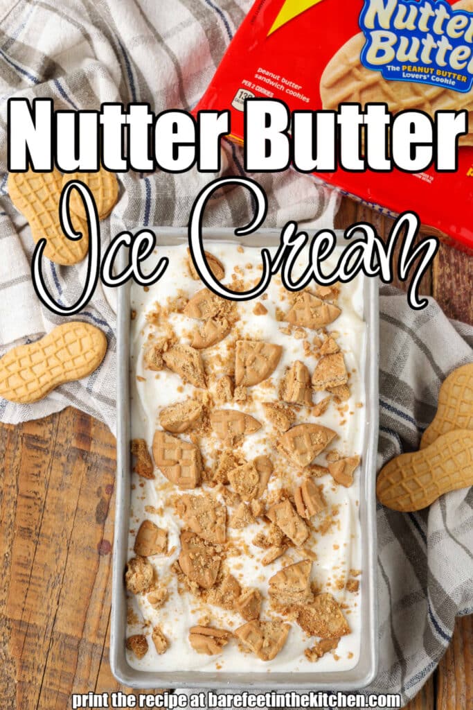 Nutter Butter cookies with homemade ice cream