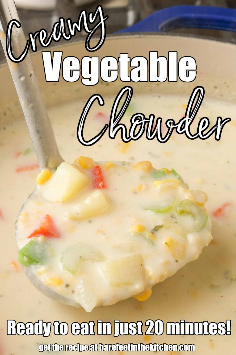 Creamy Vegetable Chowder BFK pin photo