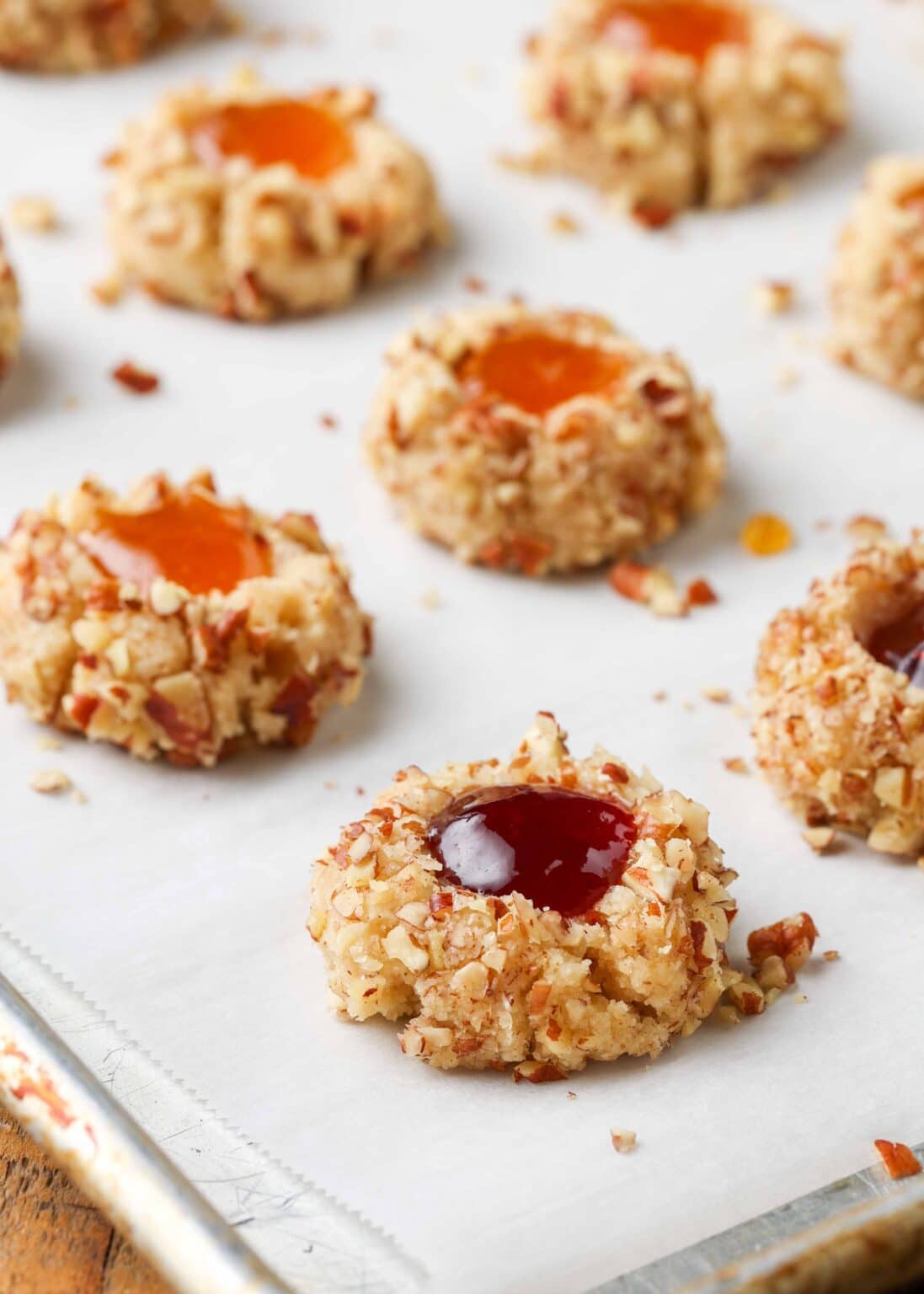 Pecan Thumbprint Cookies - Barefeet in the Kitchen