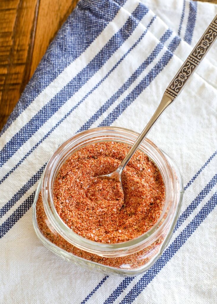 All Purpose Seasoning blend with garlic, onion, paprika, salt, and pepper is a staple.