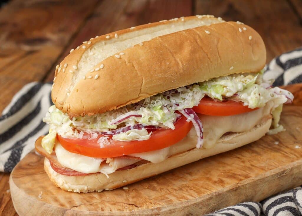Close-up on sandwich