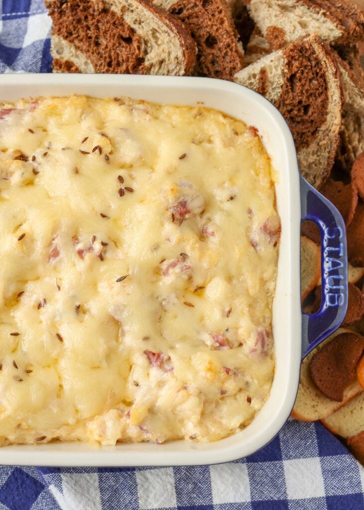 cheesy baked dip with corned beef
