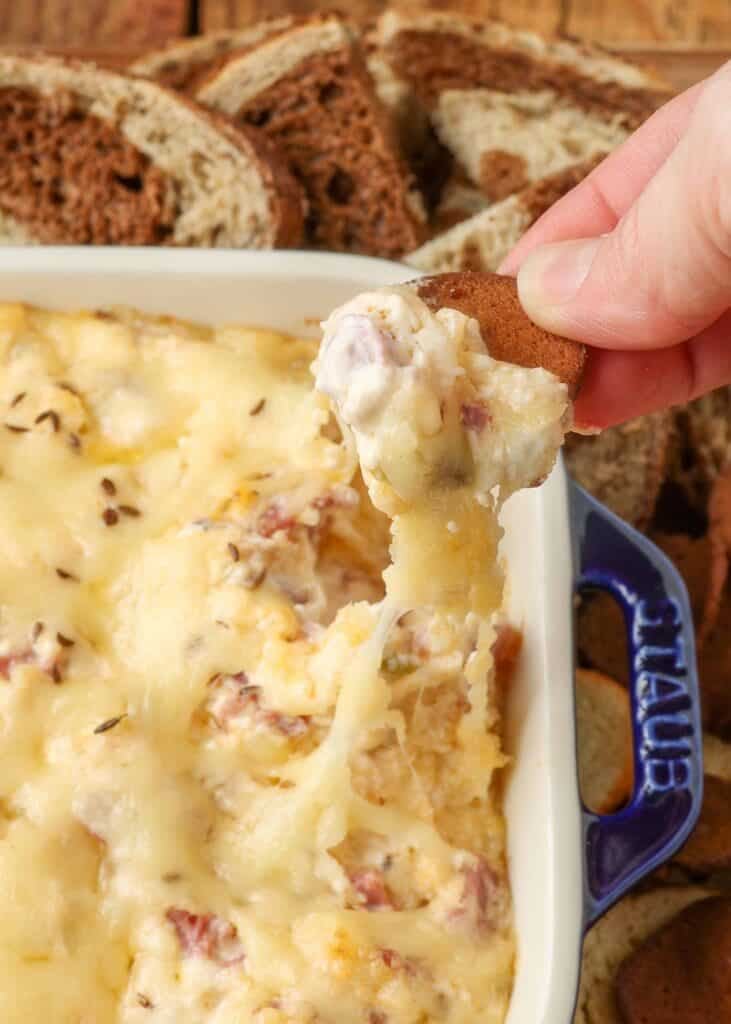 baked cheese dip with corned beef