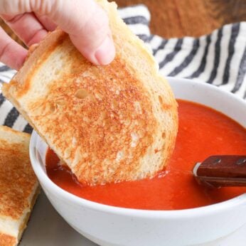 Best Ever Tomato Soup with Grilled Cheese