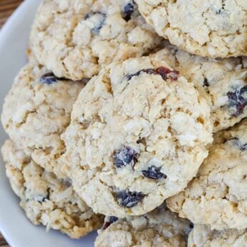 Coconut Cranberry Oatmeal Cookies