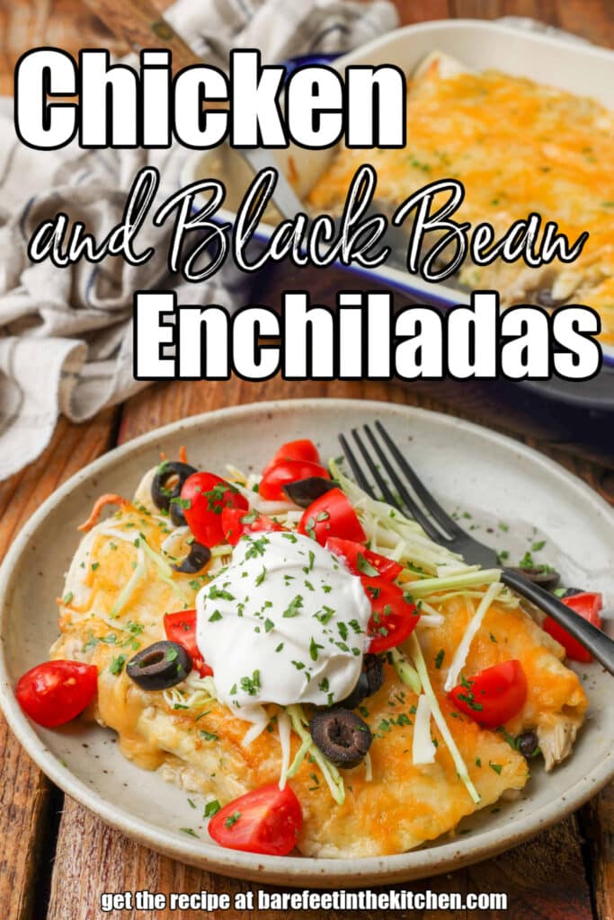 Cheesy enchiladas with sour cream
