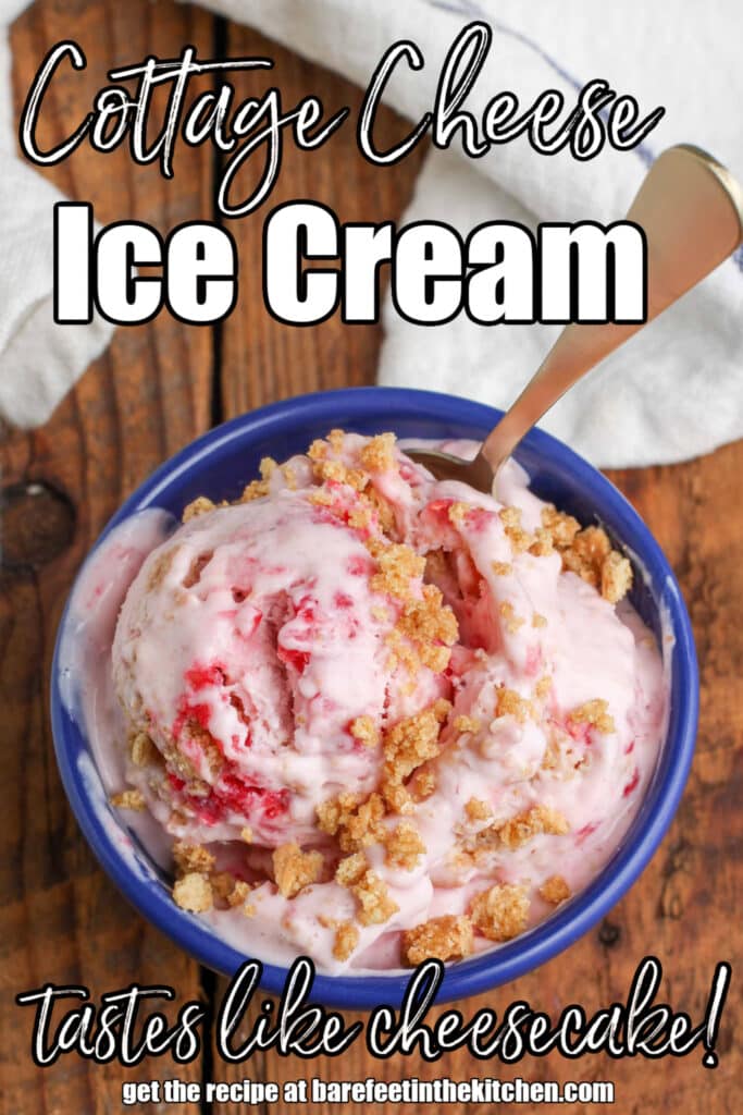 Fruity cottage cheese ice cream