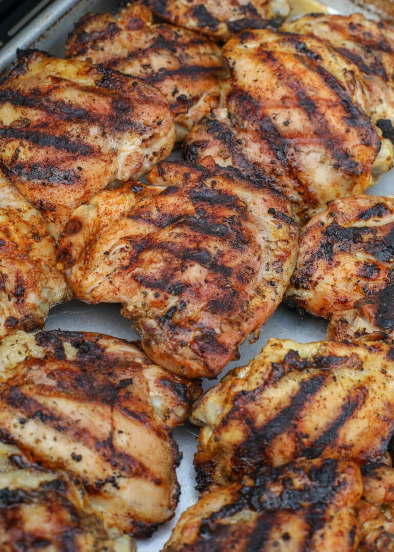 How To Grill Chicken Thighs Barefeet in the Kitchen