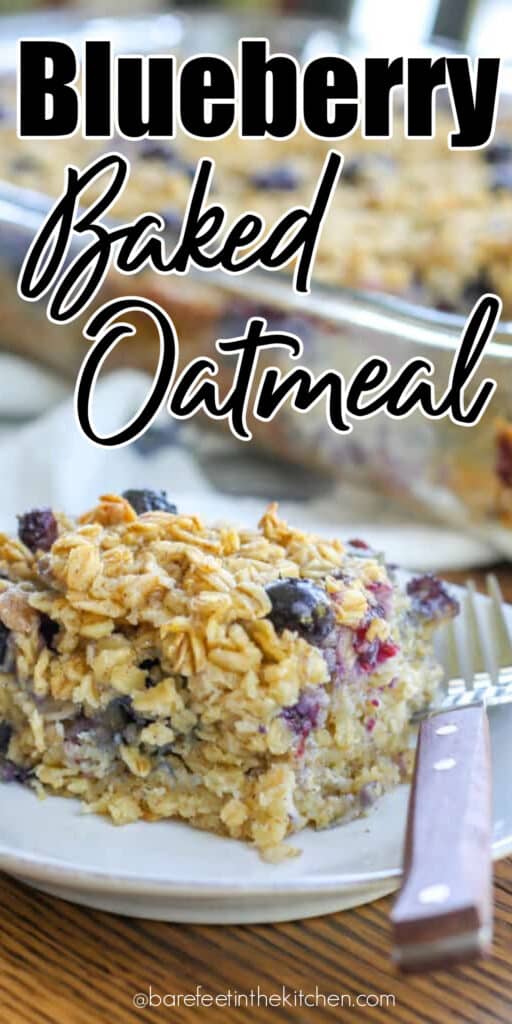Blueberry Baked Oatmeal is a treat for kids and adults