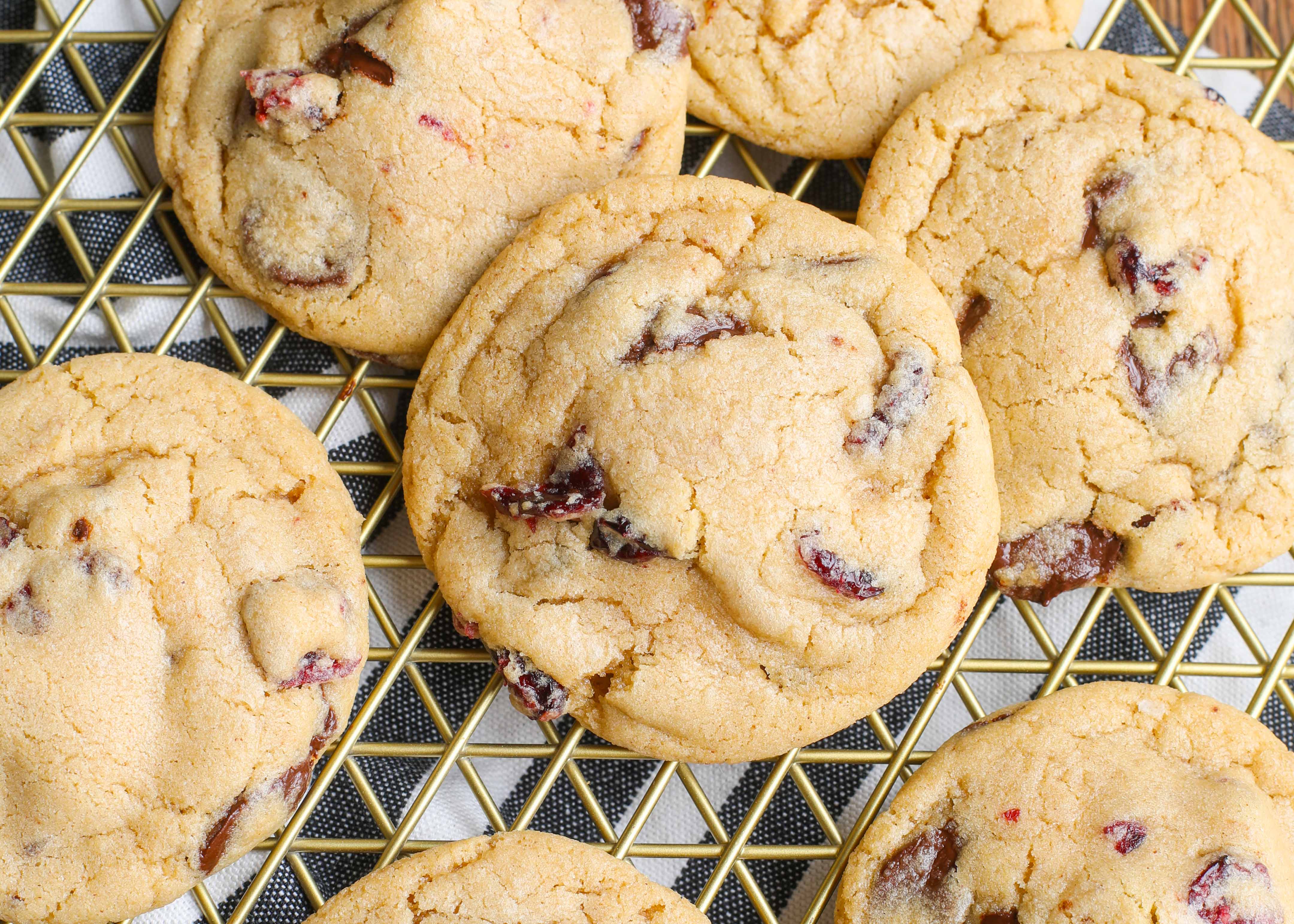 Cranberry Chocolate Chip Cookies - Barefeet In The Kitchen