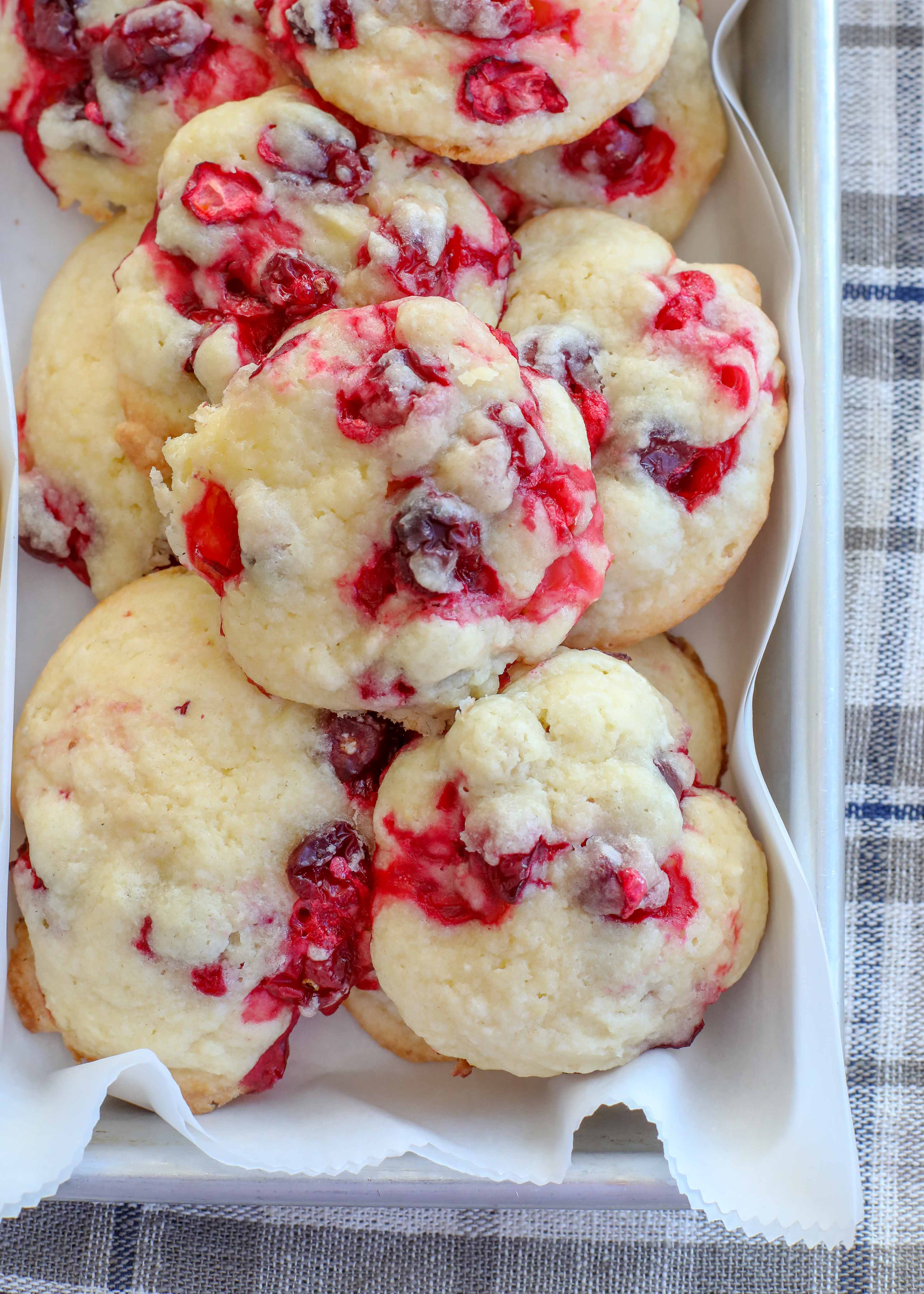 Cranberry Christmas Cookies - Barefeet in the Kitchen