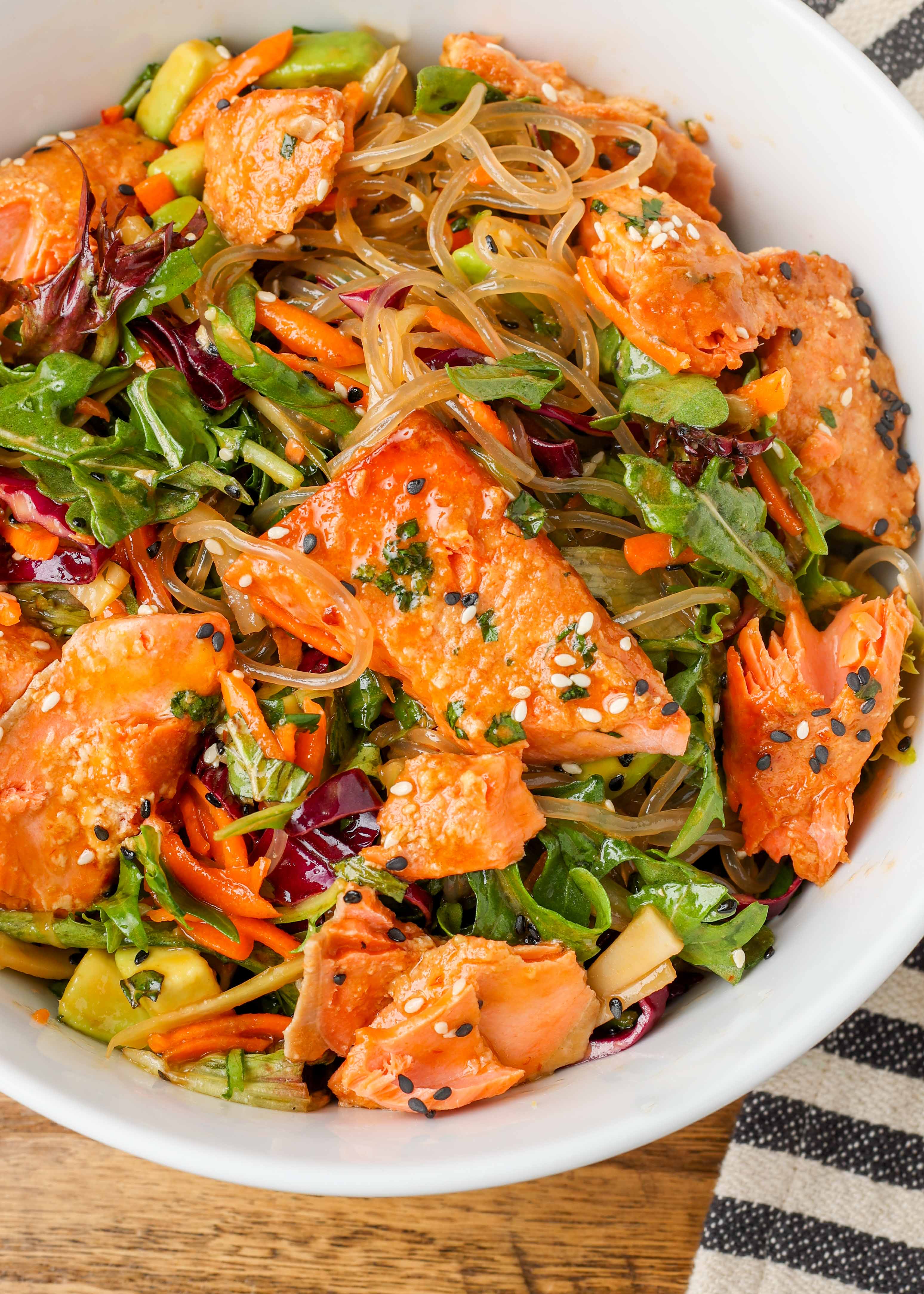 Asian Salmon Noodle Salad