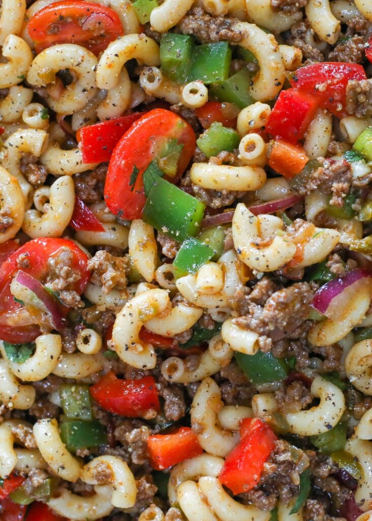 Beef Lover's Cowboy Pasta with a Spicy Jalapeno Vinaigrette
