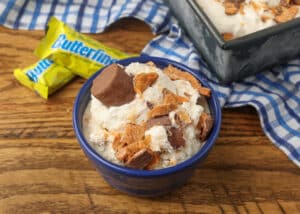 Butterfinger Ice Cream - Barefeet in the Kitchen