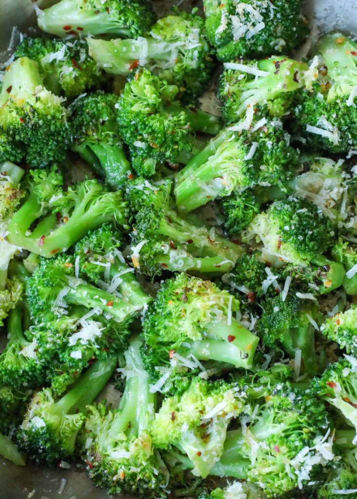 Pan Roasted Broccoli with Parmesan
