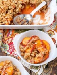 peaches with crisp topping