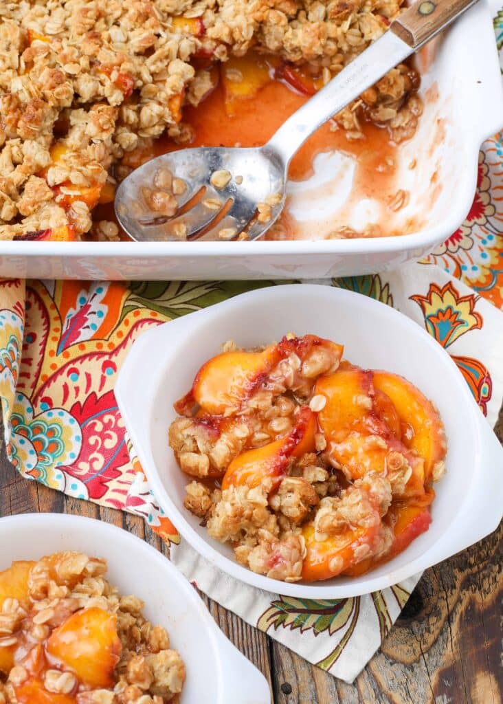 peaches with crisp topping
