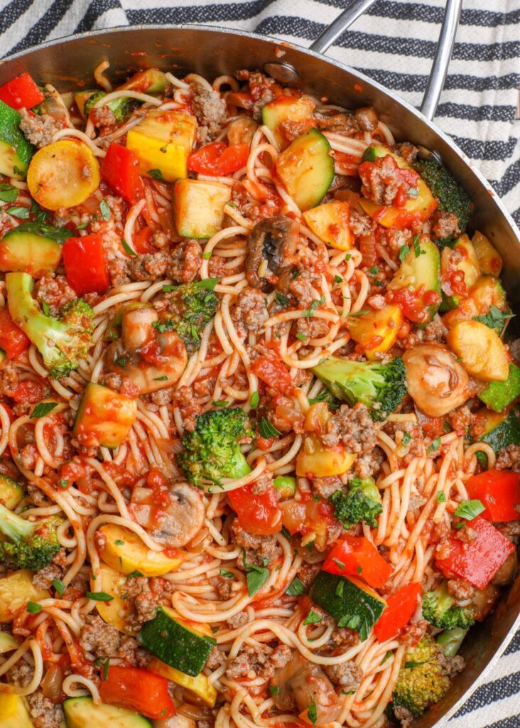 Spaghetti für Gemüseliebhaber