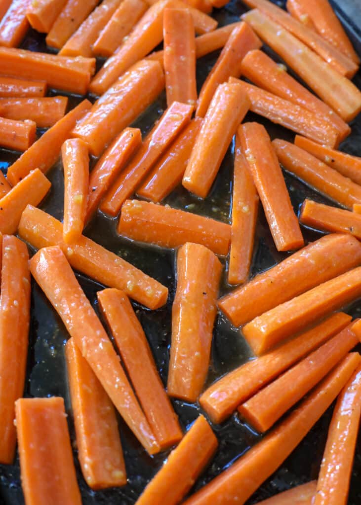 Fresh carrots with a garlic butter glaze are a dreamy side dish