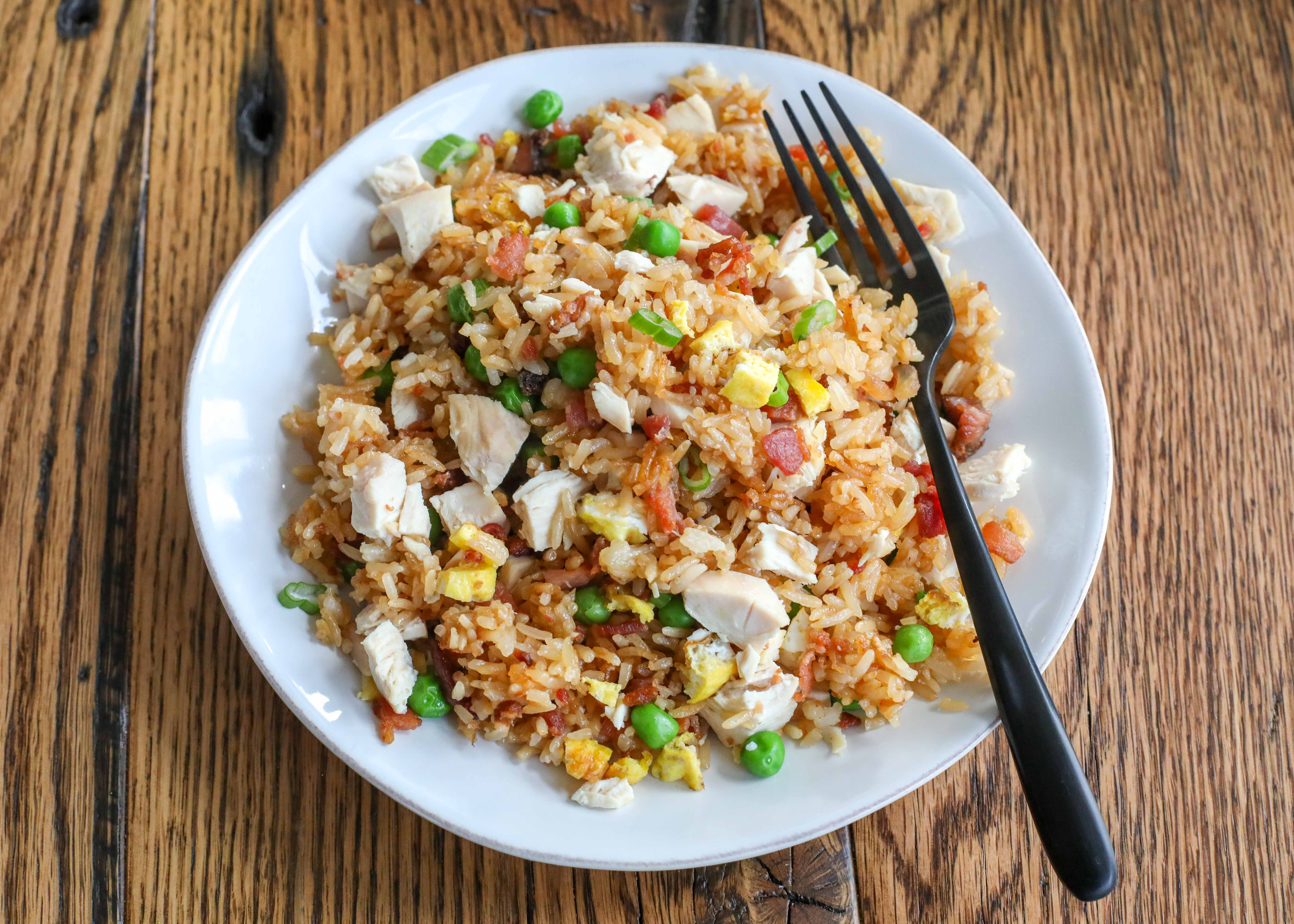 Hen and Bacon Fried Rice