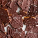 a vertically aligned top down shot of the final product over parchment paper