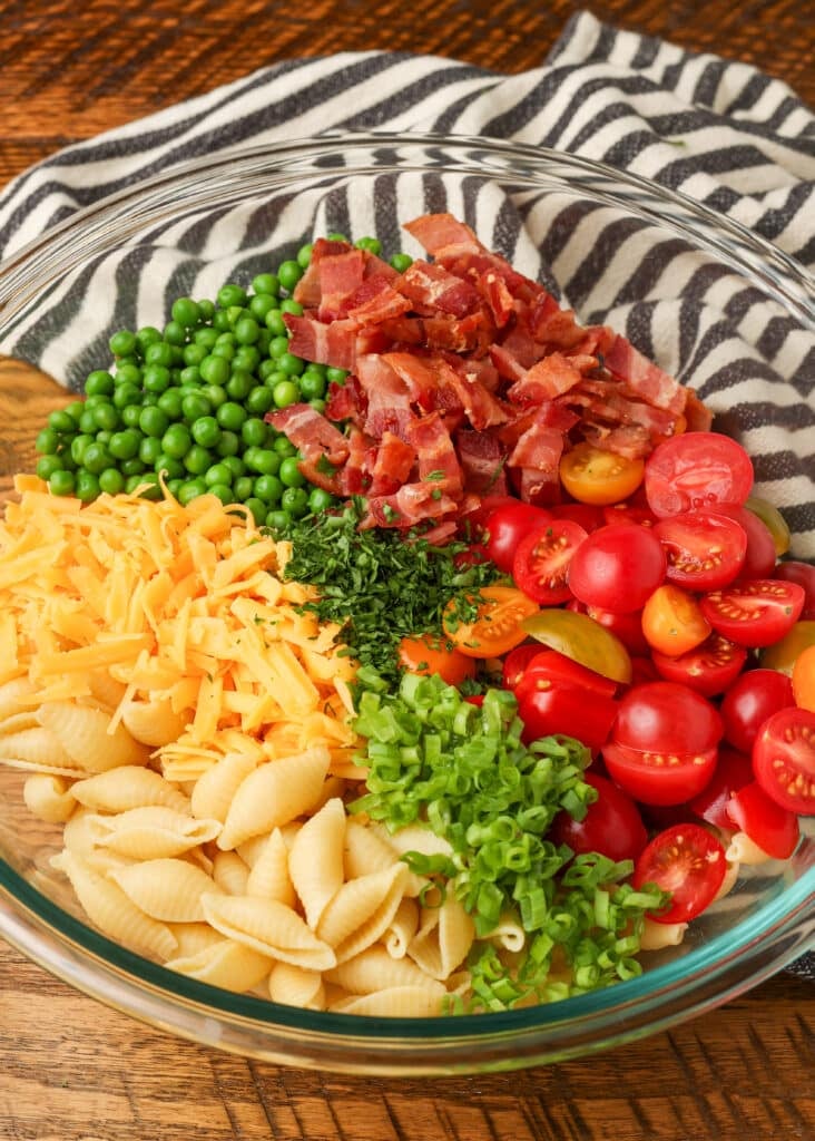 overhead photo of salad ingredients 